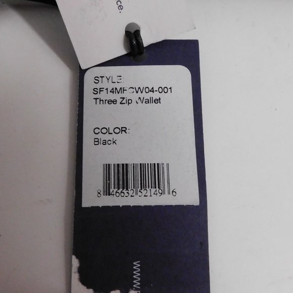 New Rebecca MinkoffBlack Leather Three Zip Around Large Clutch Wallet - Picture 2 of 4